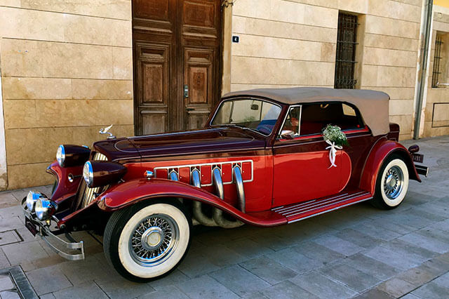 alquiler de duesenberg r rojo 1931 en alicante bodas eventos rodajes jj dluxe cars