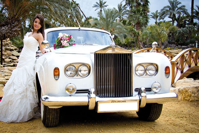 alquiler de rolls royce blanco silver cloud 1964 bodas eventos rodajes jj dluxe cars alicante