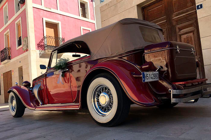 alquiler de duesenberg r rojo 1933 en alicante bodas eventos rodajes jj dluxe cars alicante