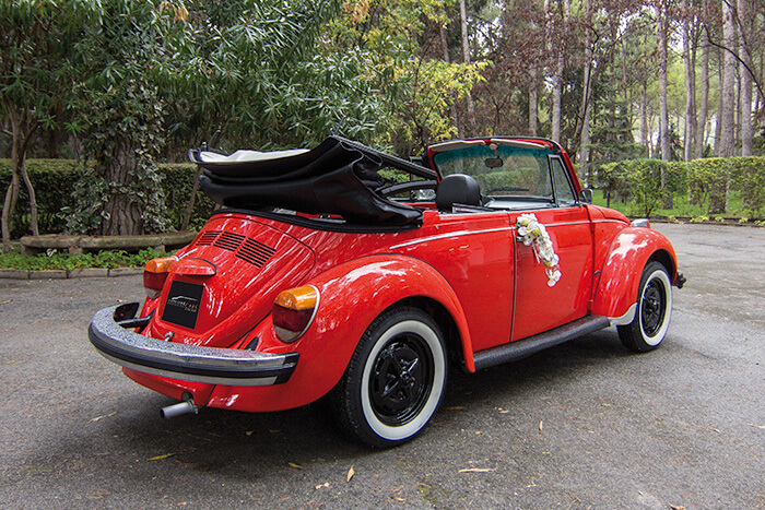 alquiler de escarabajo volkswagen beetle rojo 1973 en alicante coches clasicos antiguos vintage bodas eventos rodajes alicante jjdluxe cars